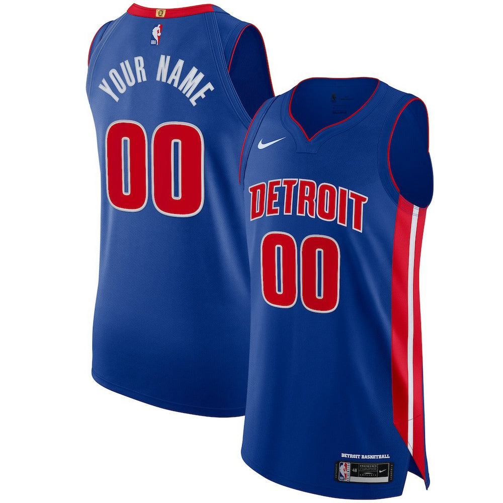 NBA Detroit Pistons Authentic Custom Jersey Blue sale