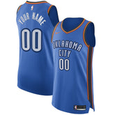 NBA Oklahoma City Thunder Authentic Custom Jersey Blue