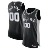NBA San Antonio Spurs Authentic Custom Jersey Black