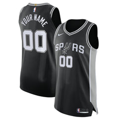 NBA San Antonio Spurs Authentic Custom Jersey Black