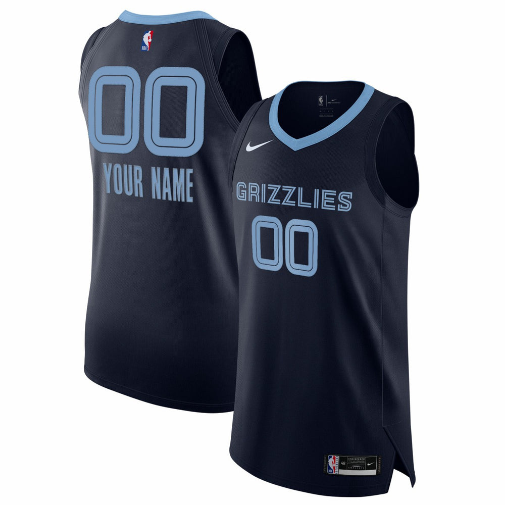 NBA Memphis Grizzlies 2020/21 Authentic Custom Jersey Navy