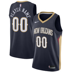 NBA New Orleans Pelicans Swingman Custom Jersey Navy