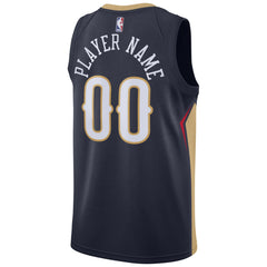 NBA New Orleans Pelicans Swingman Custom Jersey Navy