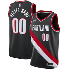 NBA Portland Trail Blazers Swingman Custom Jersey Black