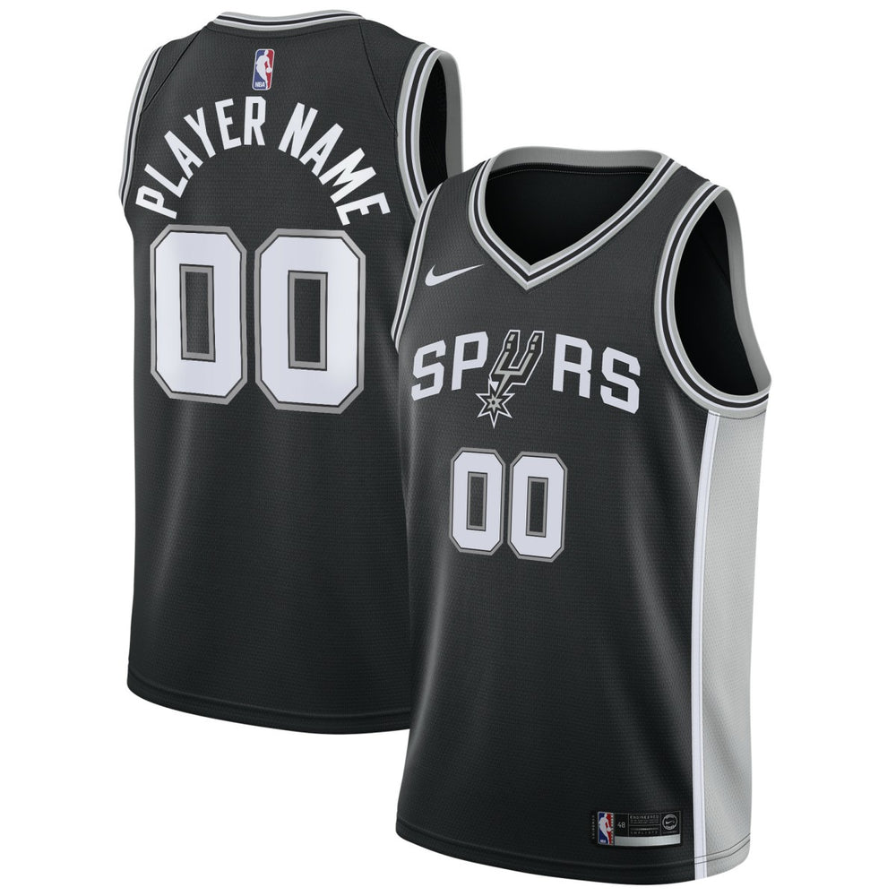 NBA San Antonio Spurs Swingman Custom Jersey Black