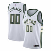 NBA Milwaukee Bucks Swingman Custom Jersey White