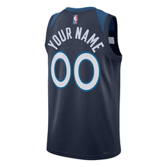 NBA Minnesota Timberwolves Unisex Swingman Custom Jersey Navy