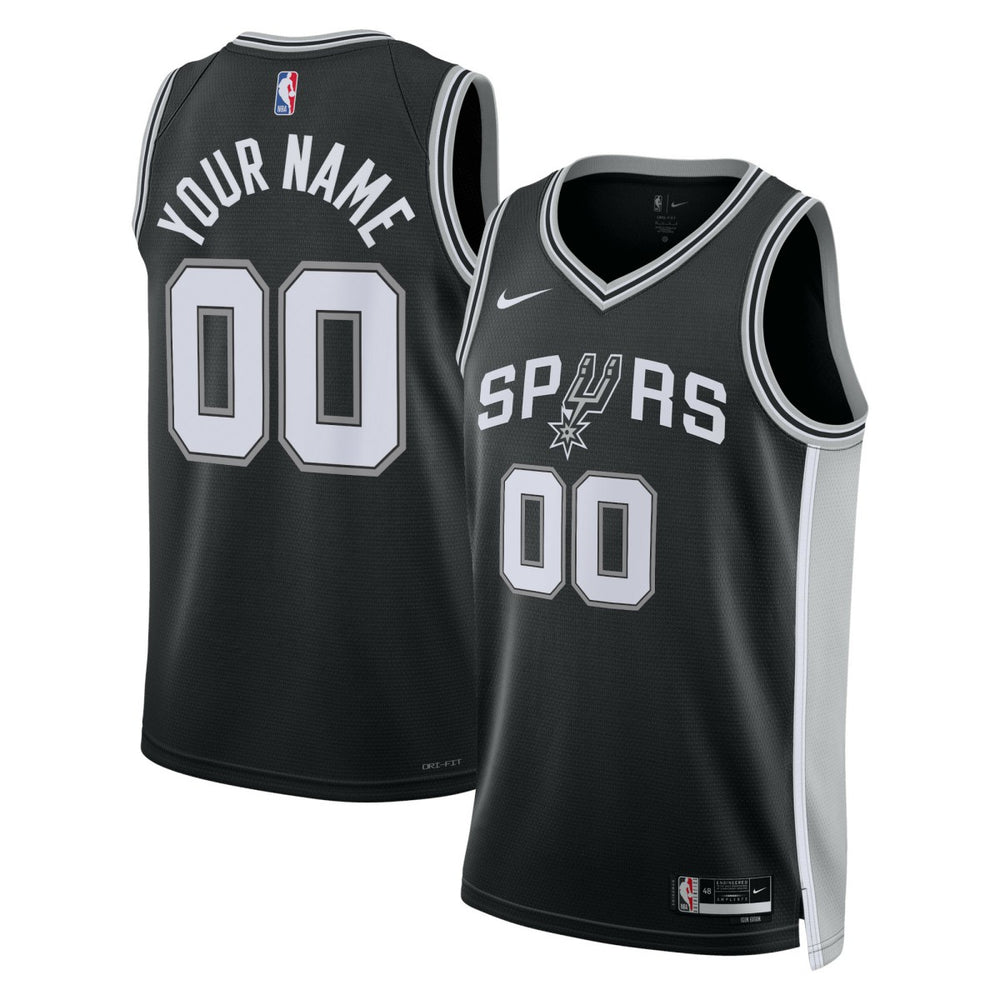 NBA San Antonio Spurs Unisex Swingman Custom Jersey Black