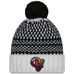 Women's 2023 NFL Crucial Catch Cuffed Pom Knit Hat - Los Angeles Rams