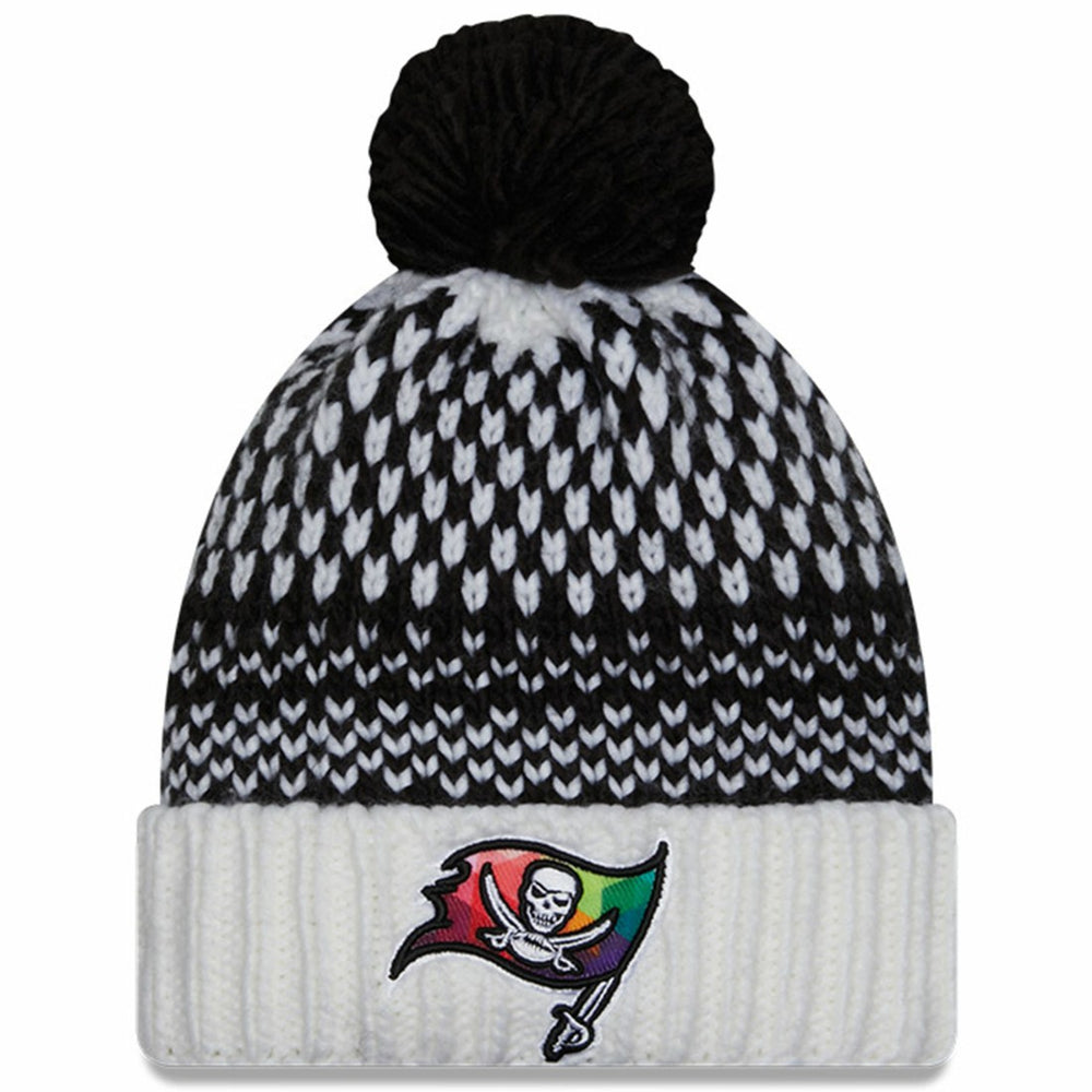 Women's 2023 NFL Crucial Catch Cuffed Pom Knit Hat - Tampa Bay Buccaneers