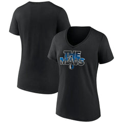 NBA Dallas Mavericks Women's Announcer V-Neck T-Shirt sale