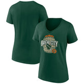 NBA Milwaukee Bucks Women's Announcer V-Neck T-Shirt