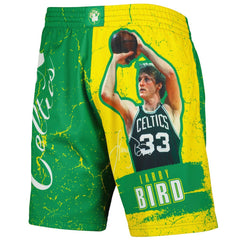 NBA Larry Bird Boston Celtics Hardwood Classics Player Burst Shorts