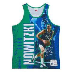 NBA Dirk Nowitzki Dallas Mavericks Hardwood Classics Player Burst Tank Top sale