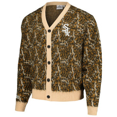 MLB Chicago White Sox PLEASURES Cheetah Cardigan Button-Up Sweater