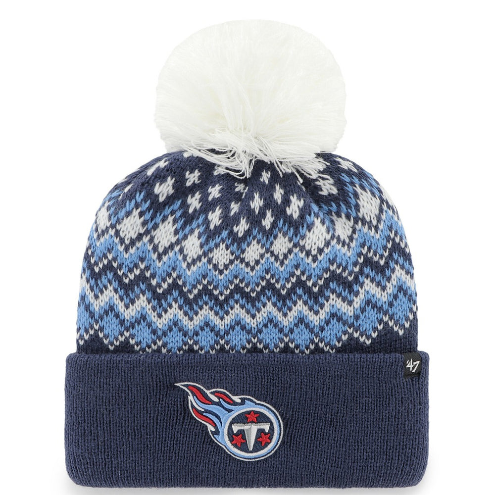 '47 Women's Elsa Cuffed Knit Hat with Pom - Tennessee Titans