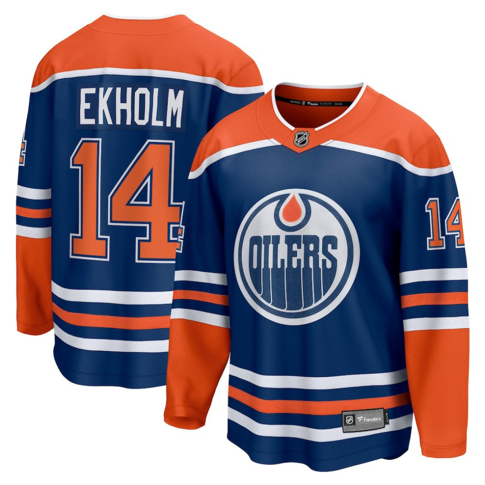 NHL Royal Mattias Ekholm Edmonton Oilers Fanatics Home Breakaway Jersey