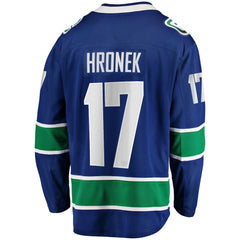 NHL Blue Filip Hronek Vancouver Canucks Fanatics Home Breakaway Jersey