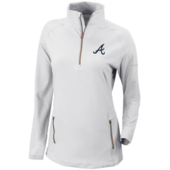 MLB Atlanta Braves Columbia Women's Omni-Wick Outward Nine Quarter-Zip Pullover Top