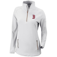 MLB Boston Red Sox Columbia Women's Omni-Wick Outward Nine Quarter-Zip Pullover Top