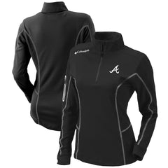 MLB Atlanta Braves Columbia Women's Omni-Wick Shotgun Quarter-Zip Pullover Top