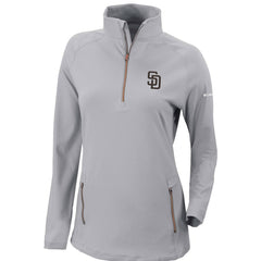 MLB San Diego Padres Columbia Women's Omni-Wick Outward Nine Quarter-Zip Pullover Top