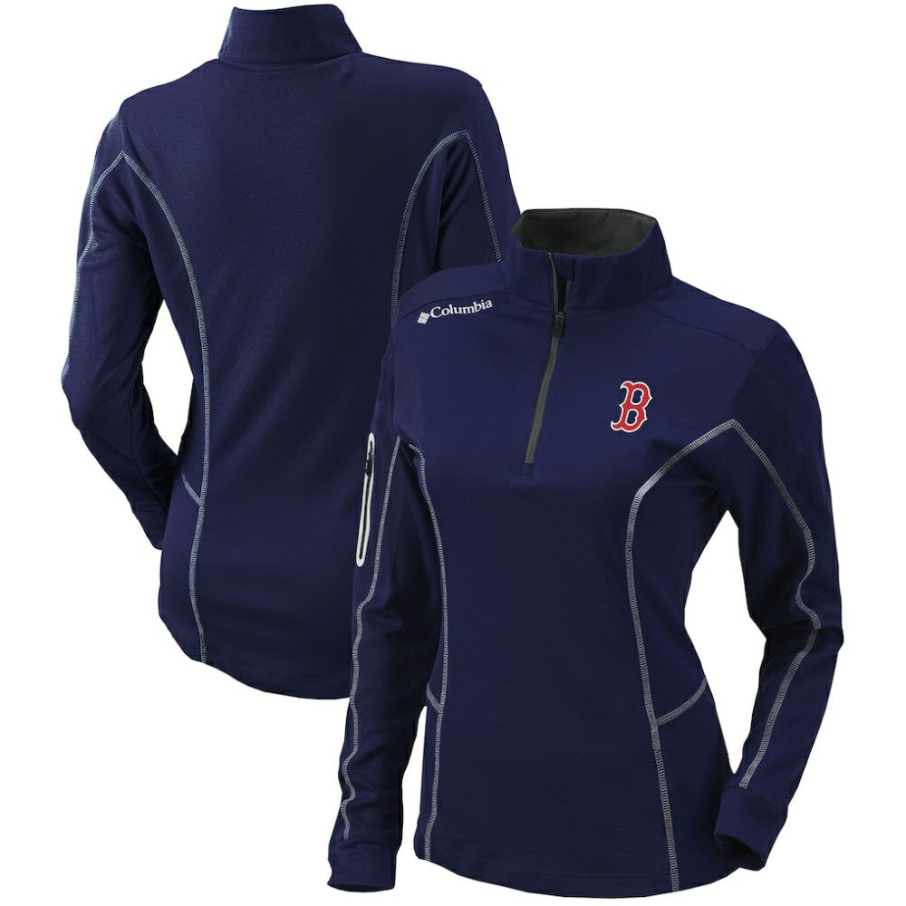MLB Boston Red Sox Columbia Women's Omni-Wick Shotgun Quarter-Zip Pullover Top