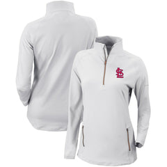 MLB St. Louis Cardinals Columbia Women's Omni-Wick Outward Nine Quarter-Zip Pullover Top