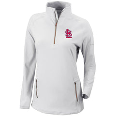 MLB St. Louis Cardinals Columbia Women's Omni-Wick Outward Nine Quarter-Zip Pullover Top