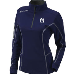 MLB New York Yankees Columbia Women's Omni-Wick Shotgun Quarter-Zip Pullover Top