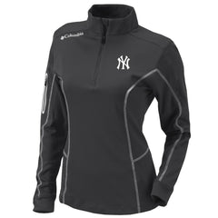 MLB New York Yankees Columbia Women's Omni-Wick Shotgun Quarter-Zip Pullover Top