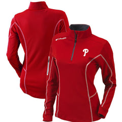 MLB Philadelphia Phillies Columbia Women's Omni-Wick Shotgun Quarter-Zip Pullover Top