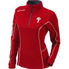 MLB Philadelphia Phillies Columbia Women's Omni-Wick Shotgun Quarter-Zip Pullover Top