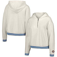 MLB Houston Astros Lusso Women's Magnolia Tri-Blend Quarter-Zip Hoodie