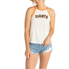 MLB San Francisco Giants Lusso Women's Nadine Halter Tank Top
