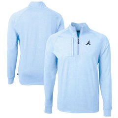 MLB Atlanta Braves Cutter & Buck Adapt Eco Knit Stretch Recycled Quarter-Zip Pullover Top