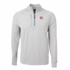 MLB Cincinnati Reds Cutter & Buck Adapt Eco Knit Stretch Recycled Quarter-Zip Pullover Top