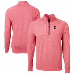 MLB Cleveland Guardians Cutter & Buck Adapt Eco Knit Stretch Recycled Quarter-Zip Pullover Top
