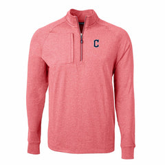 MLB Cleveland Guardians Cutter & Buck Adapt Eco Knit Stretch Recycled Quarter-Zip Pullover Top