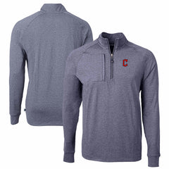 MLB Cleveland Guardians Cutter & Buck Adapt Eco Knit Stretch Recycled Quarter-Zip Pullover Top
