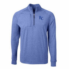MLB Kansas City Royals Cutter & Buck Adapt Eco Knit Stretch Recycled Quarter-Zip Pullover Top