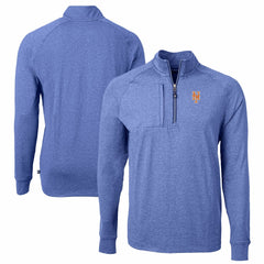 MLB New York Mets Cutter & Buck Adapt Eco Knit Stretch Recycled Quarter-Zip Pullover Top