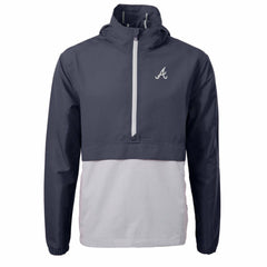 MLB Atlanta Braves Cutter & Buck Charter Eco Recycled Half-Zip Anorak Jacket