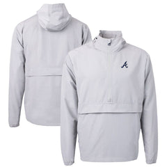 MLB Atlanta Braves Cutter & Buck Charter Eco Recycled Half-Zip Anorak Jacket