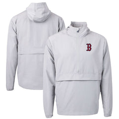 MLB Boston Red Sox Cutter & Buck Charter Eco Recycled Half-Zip Anorak Jacket