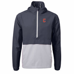 MLB Cleveland Guardians Cutter & Buck Charter Eco Recycled Half-Zip Anorak Jacket