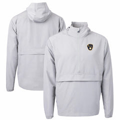 MLB Milwaukee Brewers Cutter & Buck Charter Eco Recycled Half-Zip Anorak Jacket