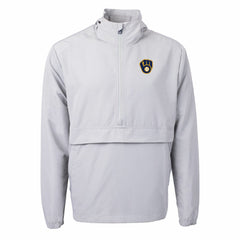 MLB Milwaukee Brewers Cutter & Buck Charter Eco Recycled Half-Zip Anorak Jacket