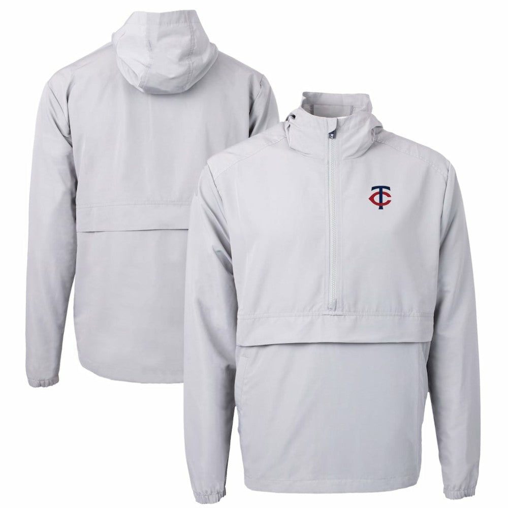 MLB Minnesota Twins Cutter & Buck Charter Eco Recycled Half-Zip Anorak Jacket