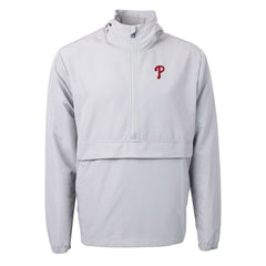 MLB Philadelphia Phillies Cutter & Buck Charter Eco Recycled Half-Zip Anorak Jacket